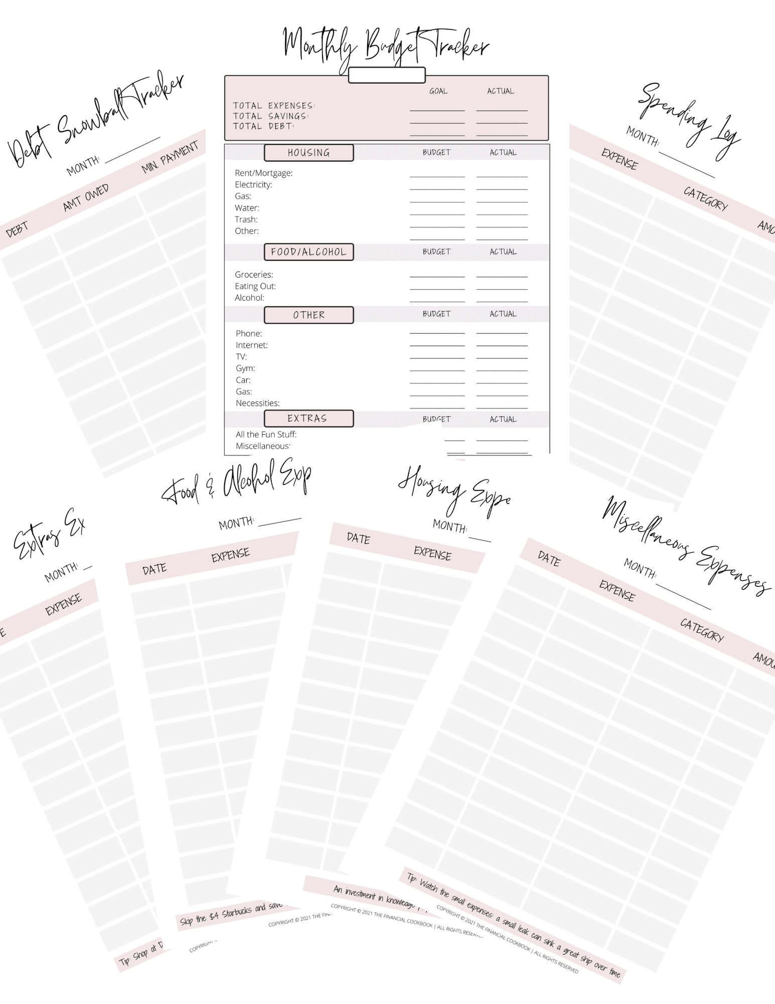 12 Month Gradient Monthly Budget Planner, Finance Journal,budget  Binder,personal Finance, Expense Tracking,printable Finance Planner 