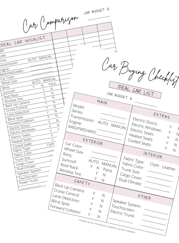 Free Car Buying Checklist and Comparison Scorecard Download