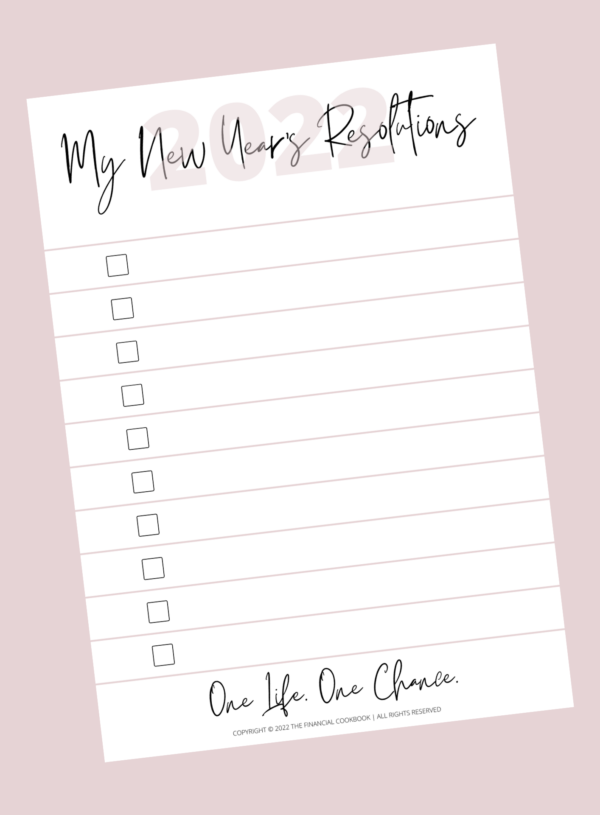New Year’s Resolution Checklist and Goal Achievement Binder: Free Printable