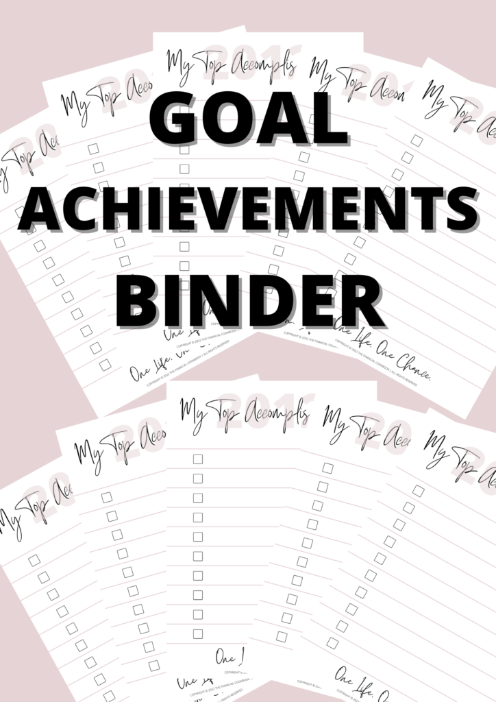 goal achievement binder